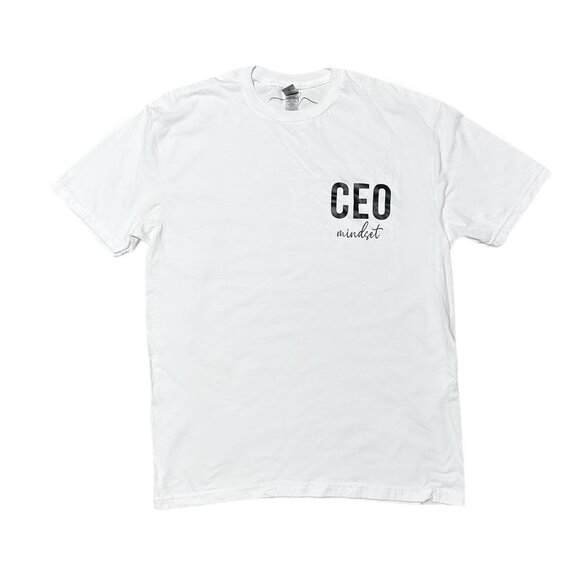 CEO Mindset T-Shirt, Small Business Owner shirt, Boss Babe Tee White - Picture 3 of 5